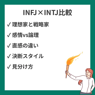 INFJとINTJの違いと見分け方を徹底解説！のアイキャッチ画像