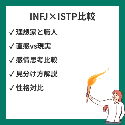 INFJとISTPの違いと見分け方を徹底解説！のアイキャッチ画像