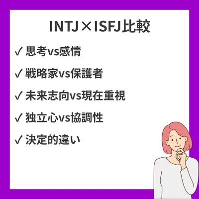 INTJとISFJの違いと見分け方を徹底解説！のアイキャッチ画像