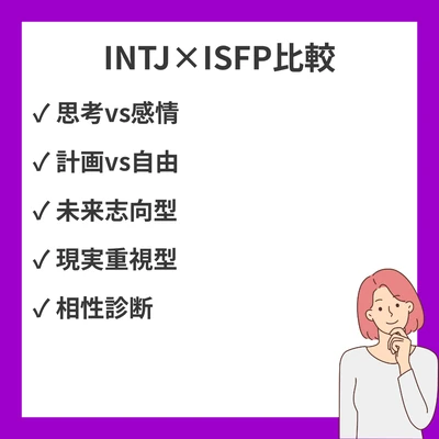 INTJとISFPの違いと見分け方を徹底解説！のアイキャッチ画像