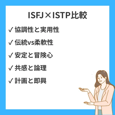 ISFJとISTPの違いと見分け方を徹底解説！のアイキャッチ画像